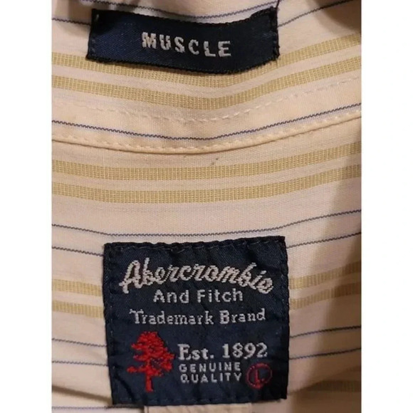 Abercrombie and Fitch Men's Shirt  Button Up  Muscle‎ Large - Picture 4 of 5
